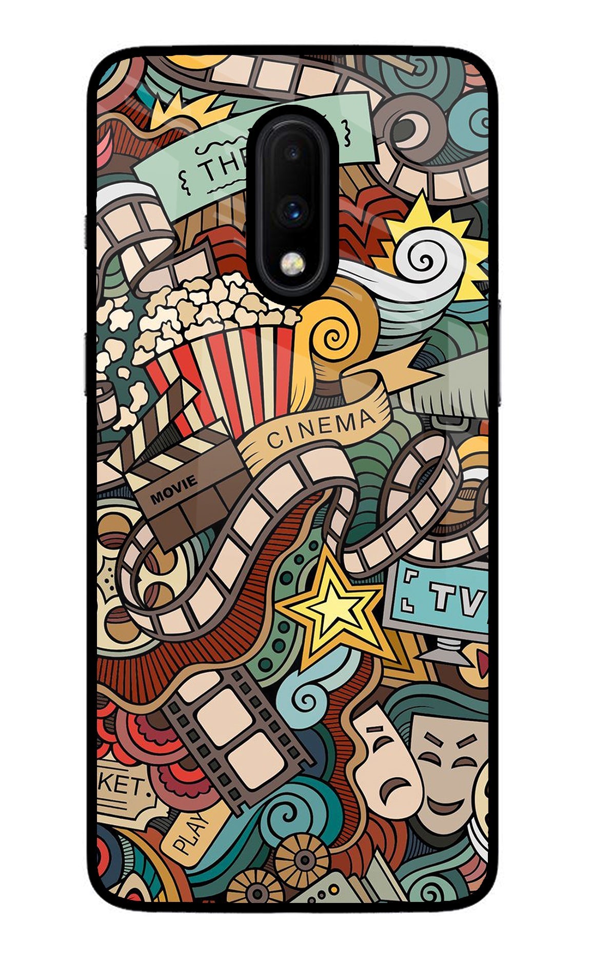 Cinema Abstract Oneplus 7 Glass Case