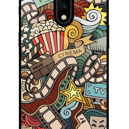 Cinema Abstract Oneplus 7 Glass Case