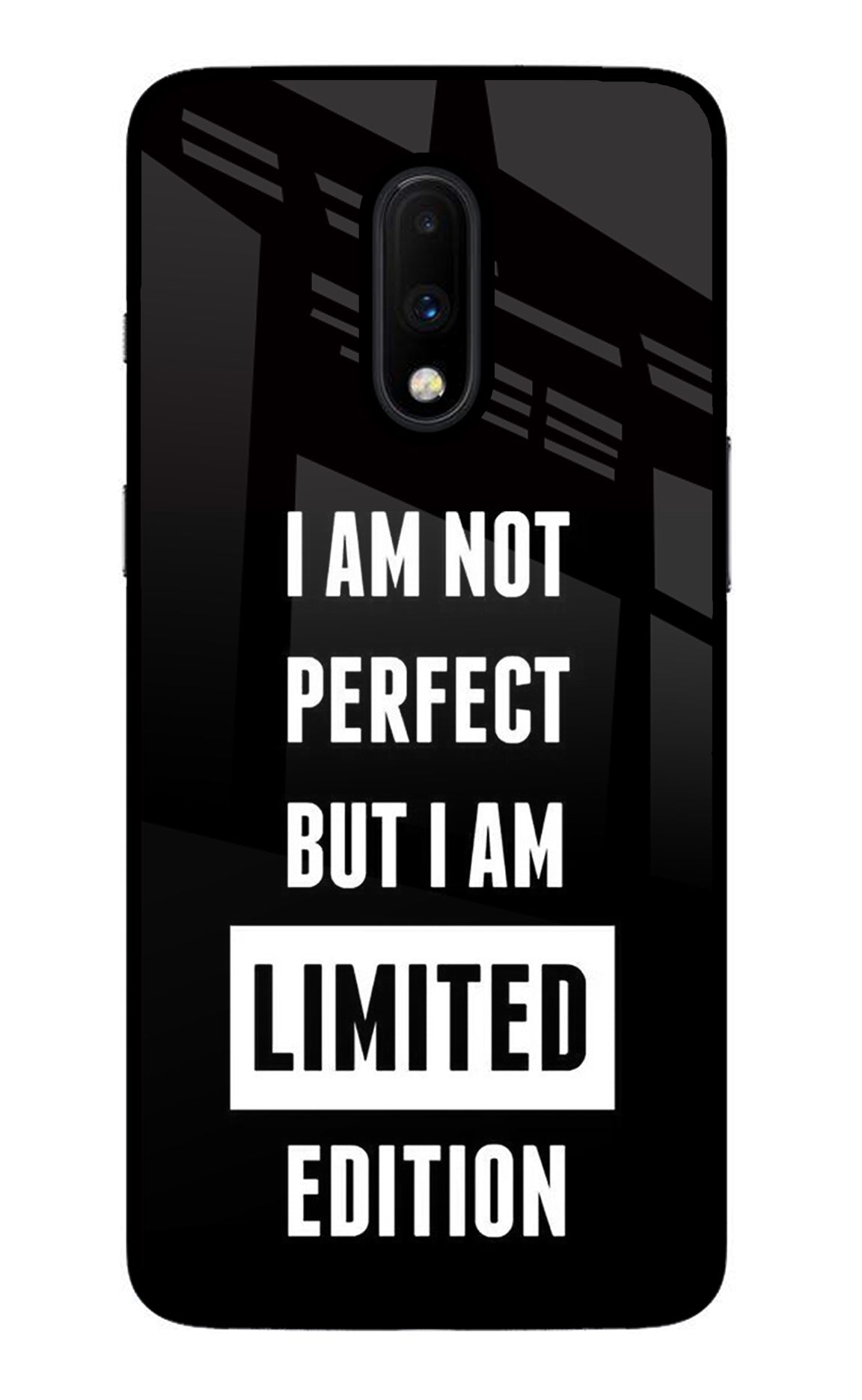 I Am Not Perfect But I Am Limited Edition Oneplus 7 Glass Case