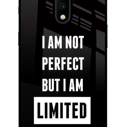 I Am Not Perfect But I Am Limited Edition Oneplus 7 Glass Case Back Cover by Casekaro