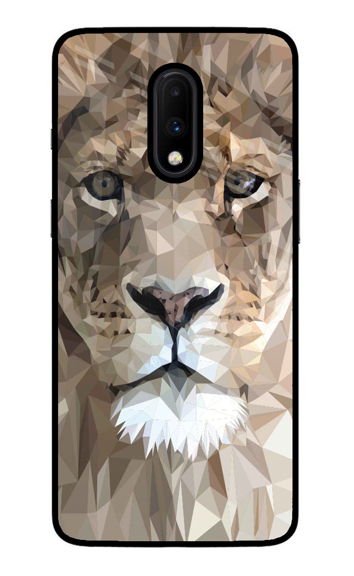 Lion Art Oneplus 7 Glass Case