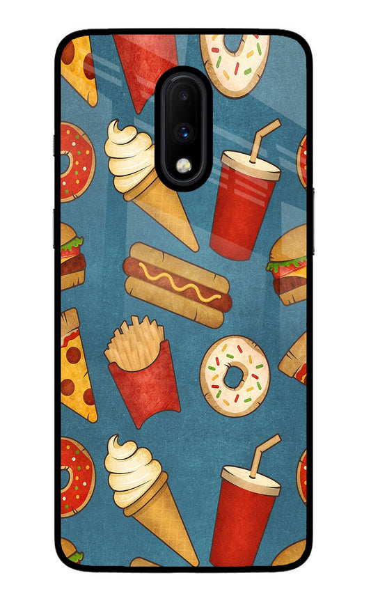 Foodie Oneplus 7 Glass Case