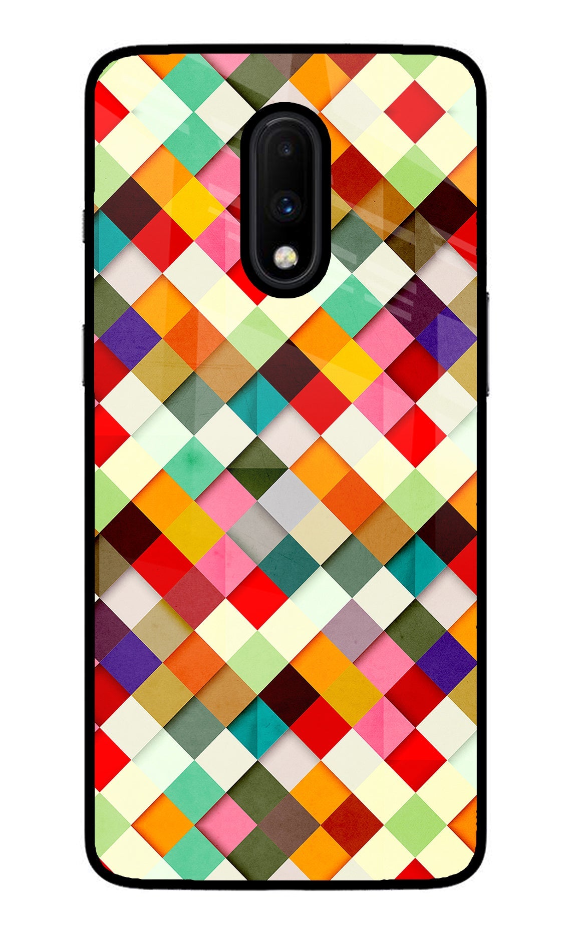 Geometric Abstract Colorful Oneplus 7 Back Cover