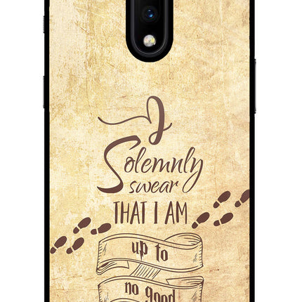 I Solemnly swear that i up to no good Oneplus 7 Glass Case Back Cover by Casekaro