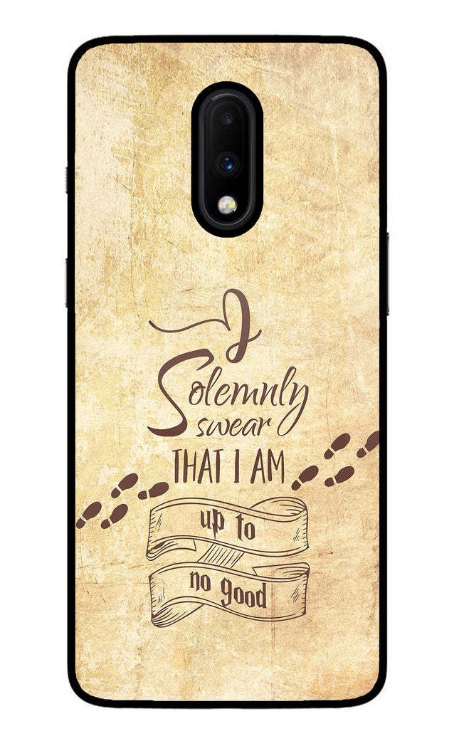 I Solemnly swear that i up to no good Oneplus 7 Glass Case Back Cover by Casekaro