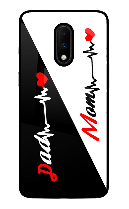 Dad Mom Oneplus 7 Glass Case