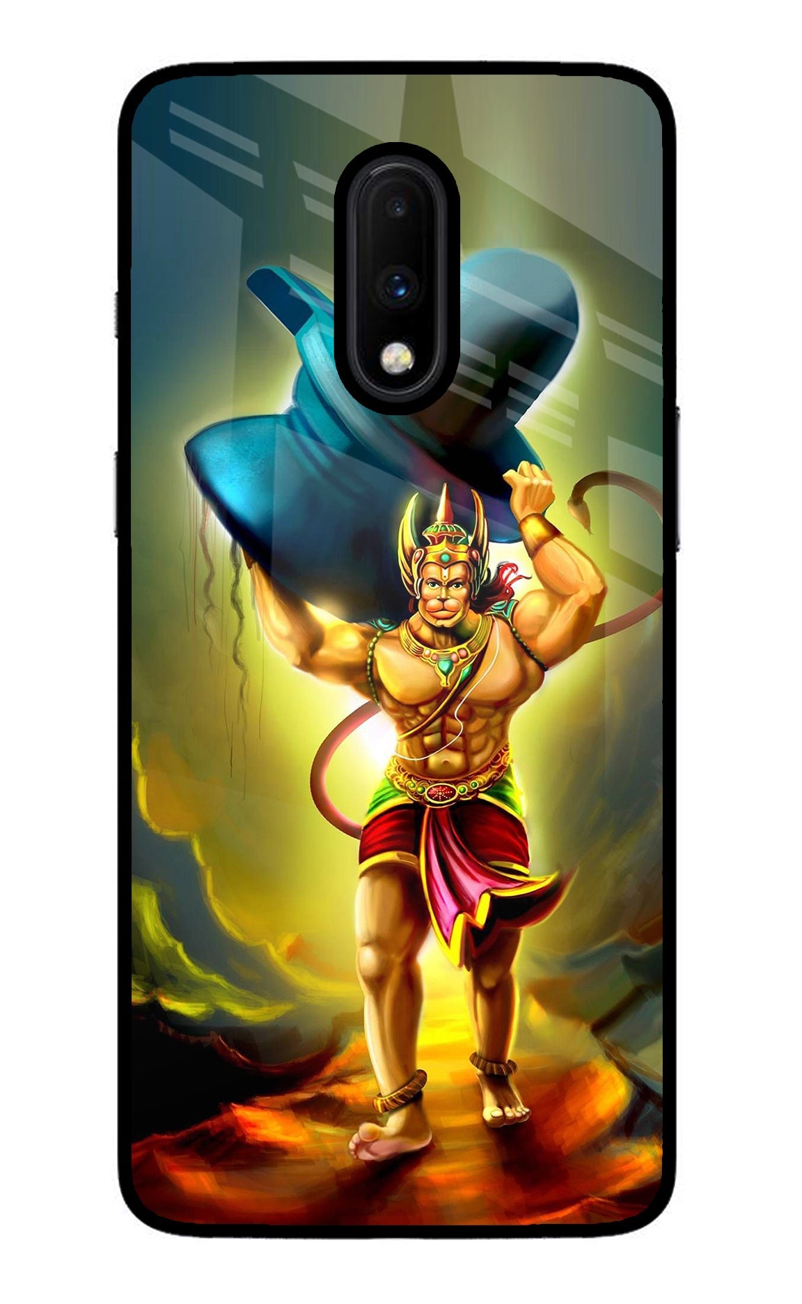 Lord Hanuman Oneplus 7 Glass Case