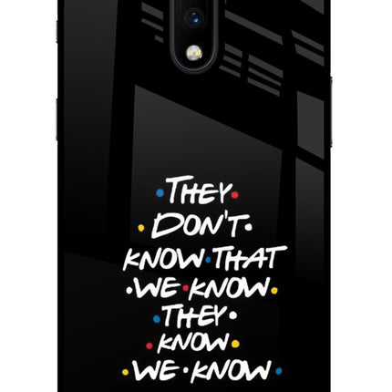FRIENDS Dialogue Oneplus 7 Glass Case