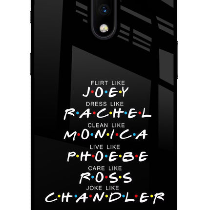 FRIENDS Character Oneplus 7 Glass Case