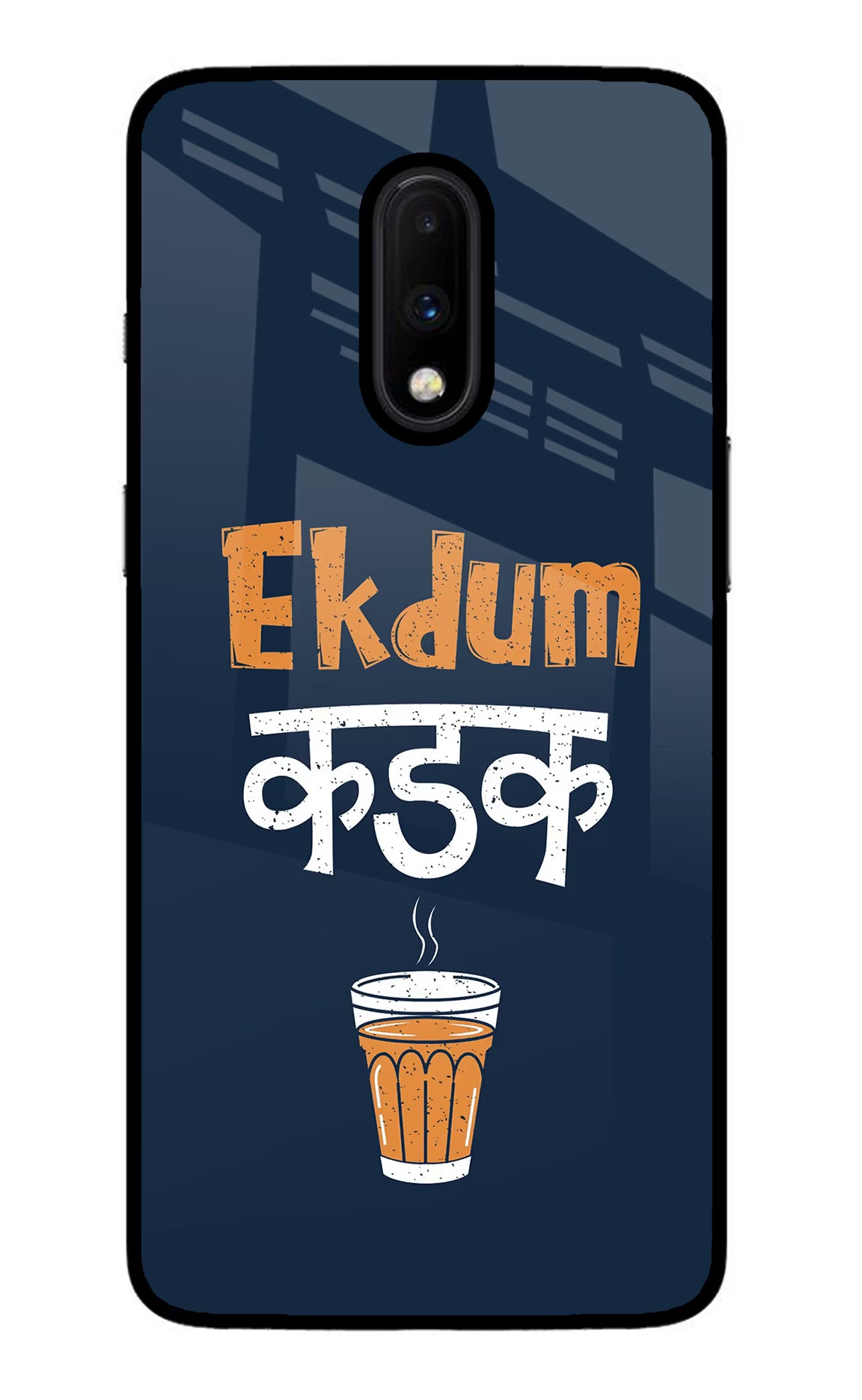 Ekdum Kadak Chai Oneplus 7 Glass Case Back Cover by Casekaro