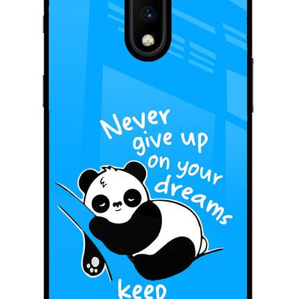 Keep Sleeping Oneplus 7 Glass Case Back Cover by Casekaro