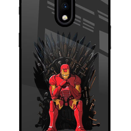 Ironman Throne Oneplus 7 Glass Case Back Cover by Casekaro