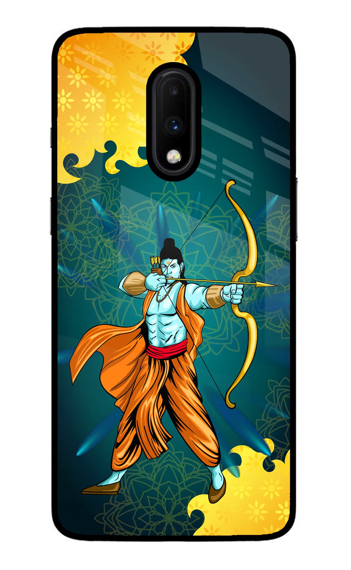 Lord Ram - 6 Oneplus 7 Glass Case Back Cover by Casekaro