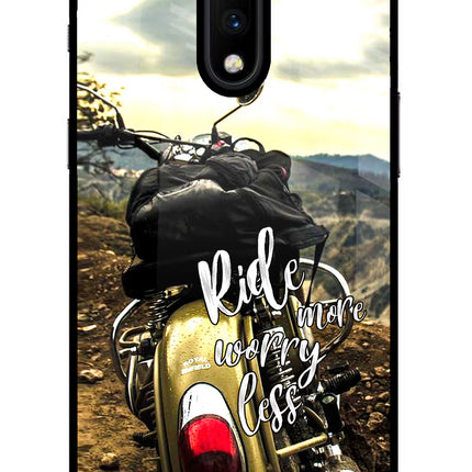 Ride More Worry Less Oneplus 7 Glass Case