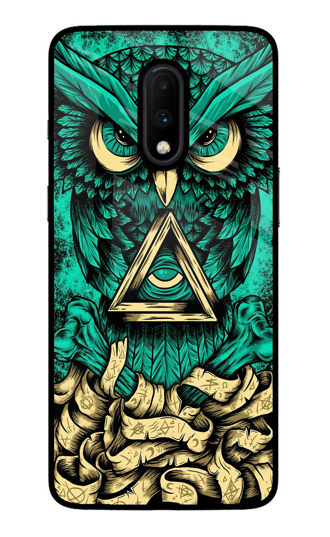 Green Owl Oneplus 7 Back Cover