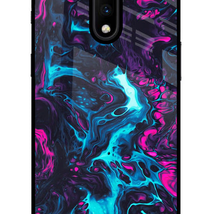 Abstract Oneplus 7 Glass Case
