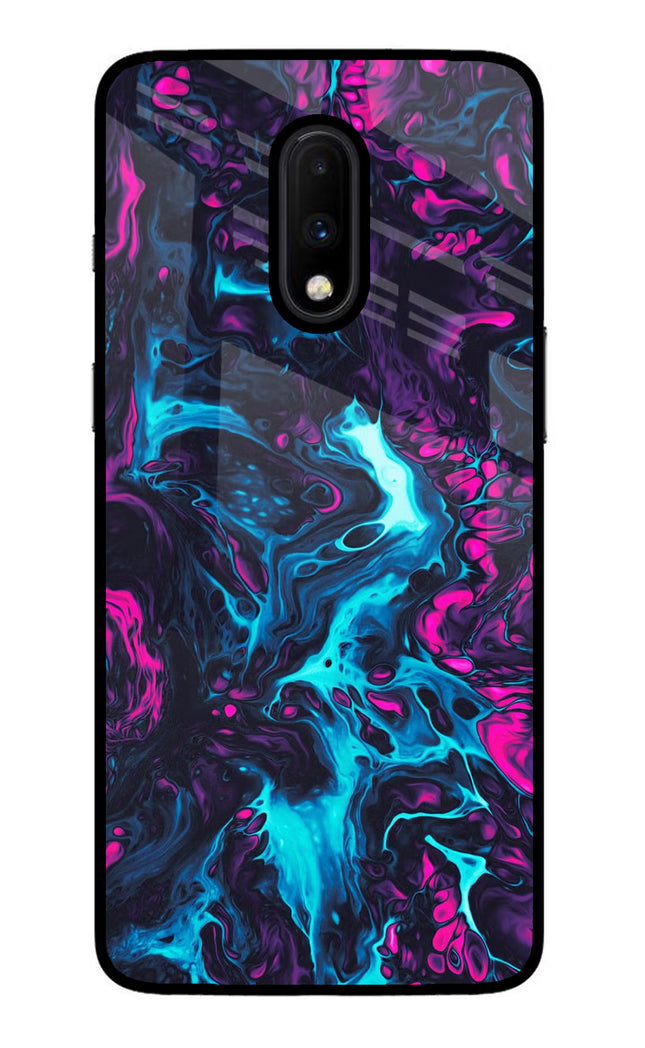 Abstract Oneplus 7 Glass Case