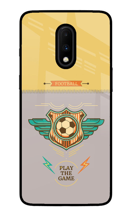 Football Oneplus 7 Glass Case