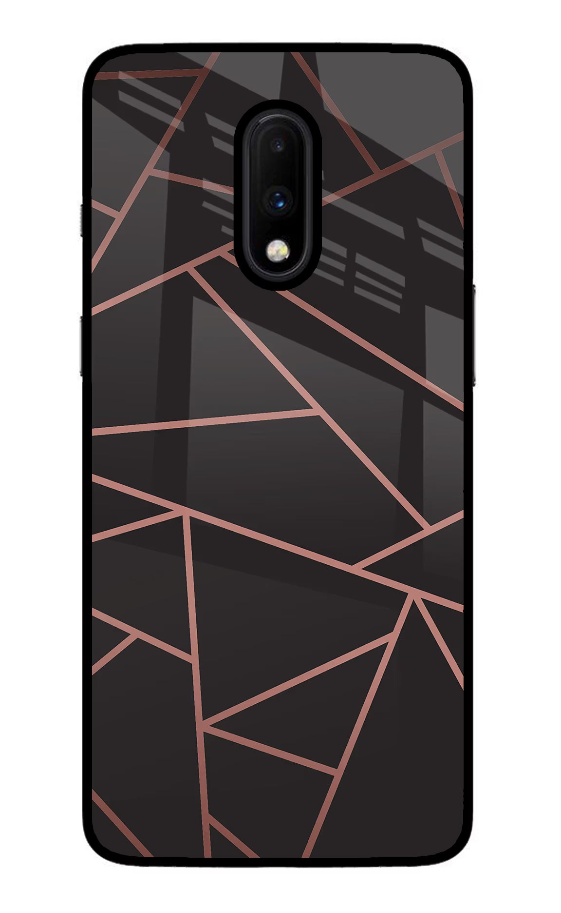 Geometric Pattern Oneplus 7 Glass Case Back Cover by Casekaro