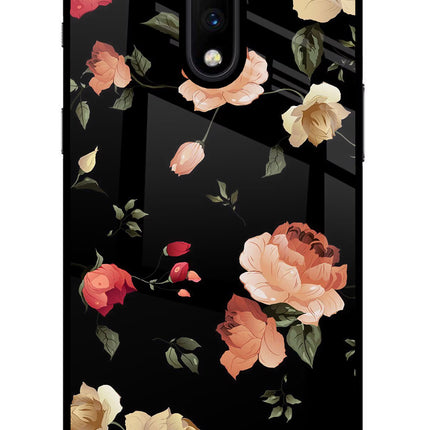 Flowers Oneplus 7 Glass Case