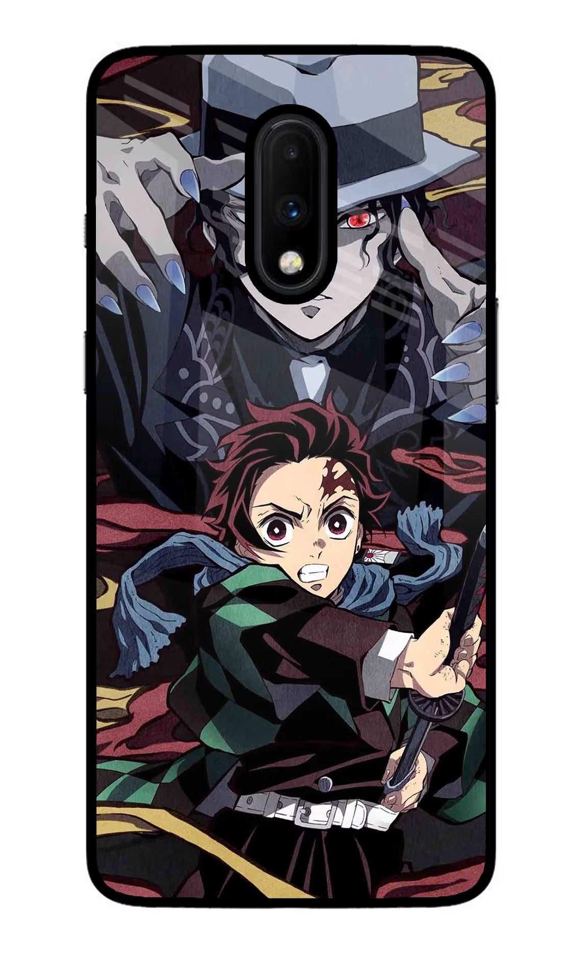 Demon Slayer Oneplus 7 Glass Case Back Cover by Casekaro