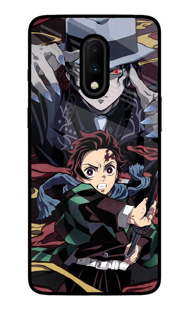 Demon Slayer Oneplus 7 Glass Case Back Cover by Casekaro