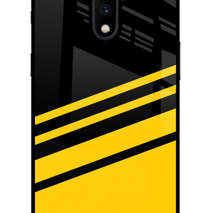 Yellow Shades Oneplus 7 Glass Case Back Cover by Casekaro