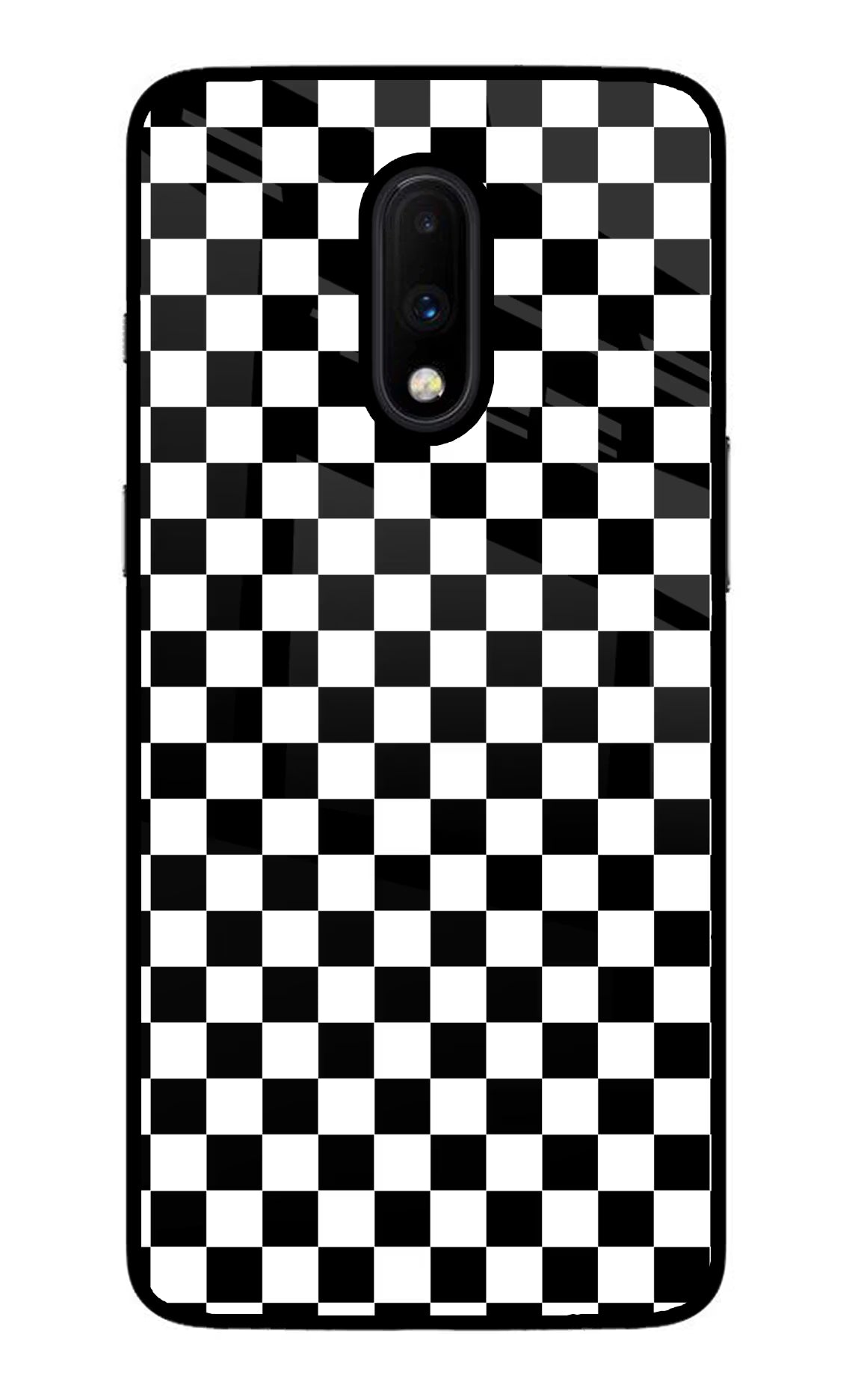 Chess Board Oneplus 7 Glass Case Back Cover by Casekaro