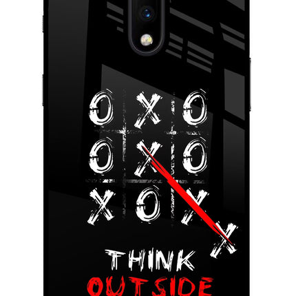 Think out of the BOX Oneplus 7 Glass Case Back Cover by Casekaro