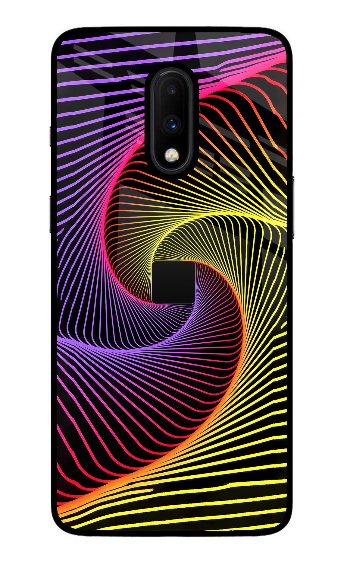 Colorful Strings Oneplus 7 Glass Case