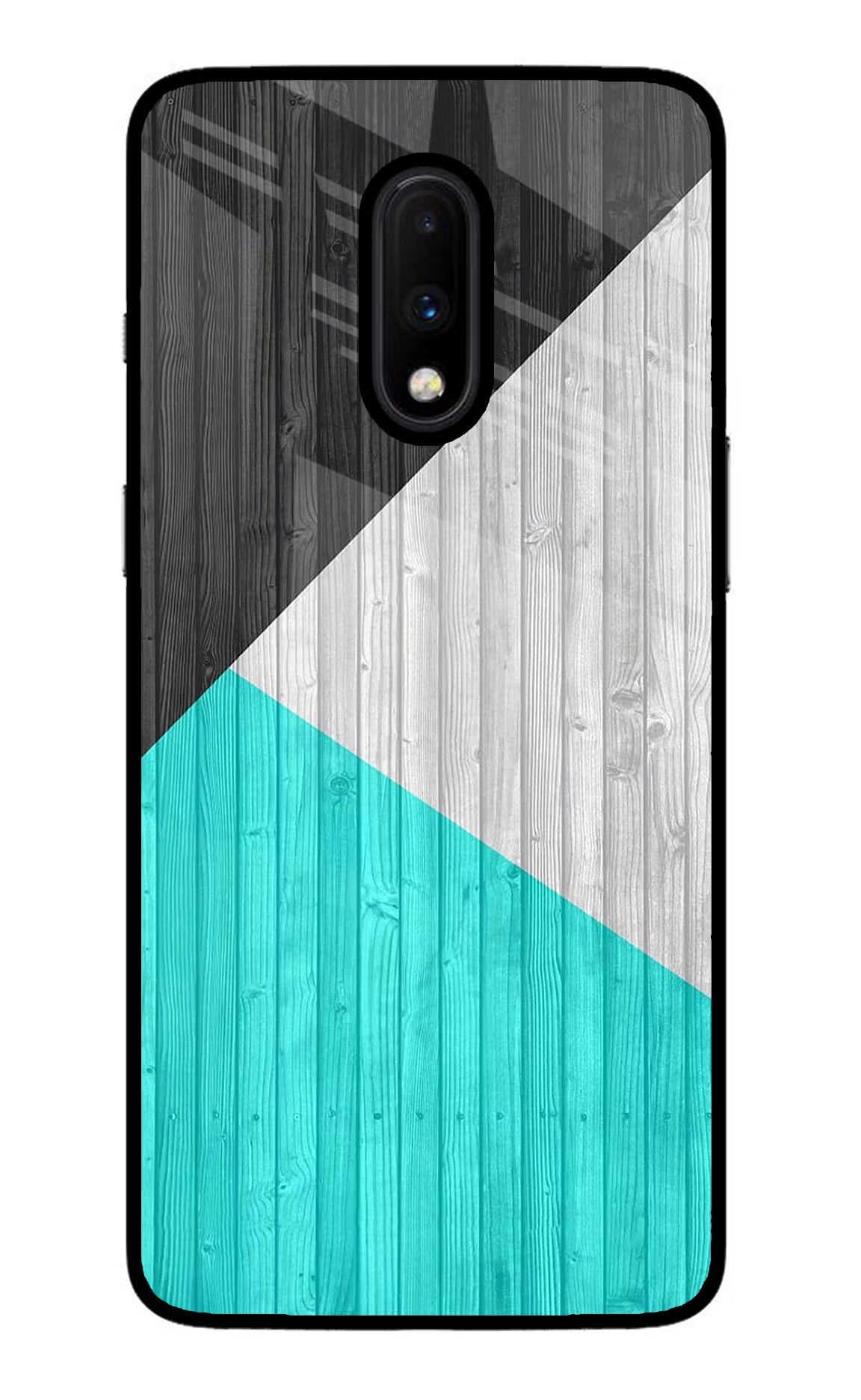 Wooden Abstract Oneplus 7 Glass Case Back Cover by Casekaro