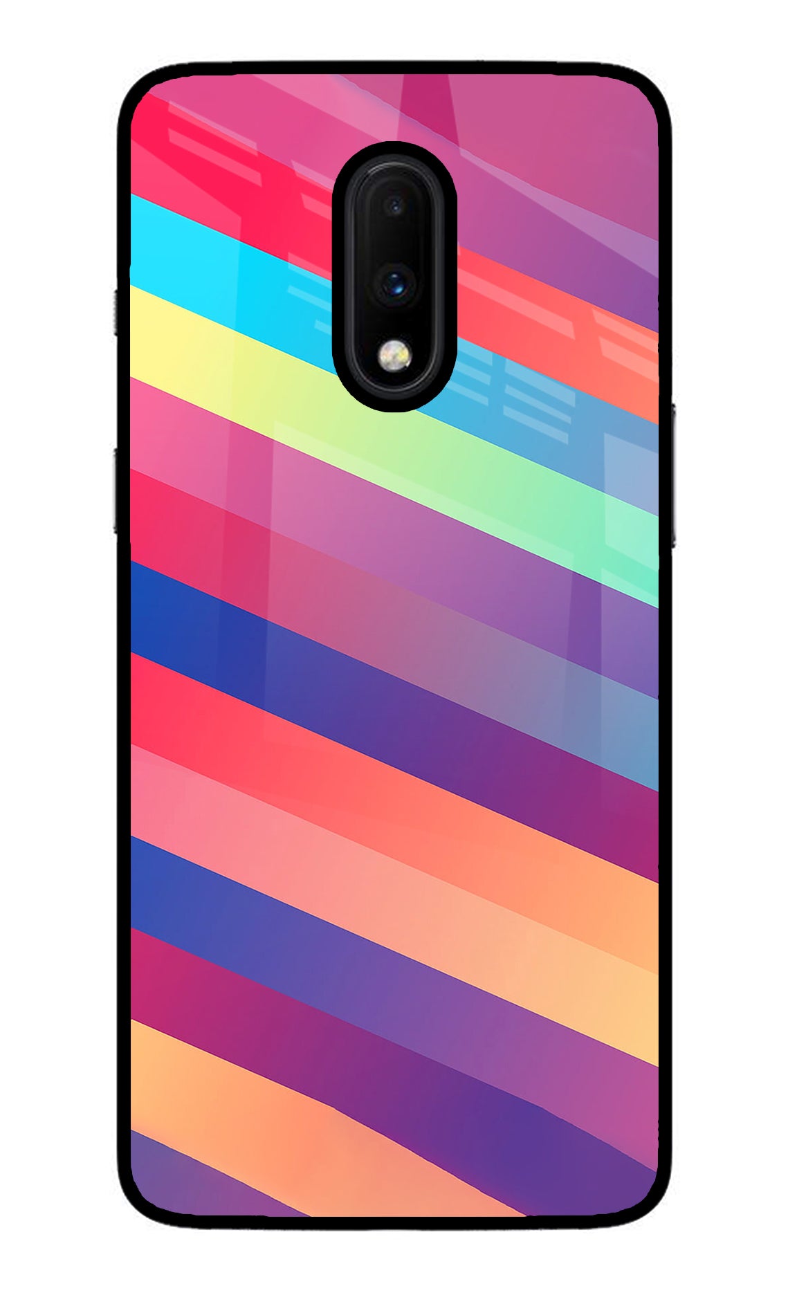 Stripes color Oneplus 7 Back Cover