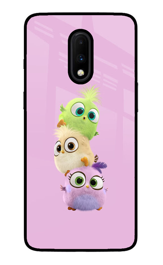 Cute Little Birds Oneplus 7 Glass Case Back Cover by Casekaro