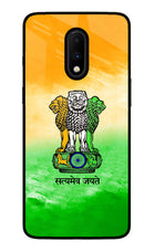 Satyamev Jayate Flag Oneplus 7 Glass Case