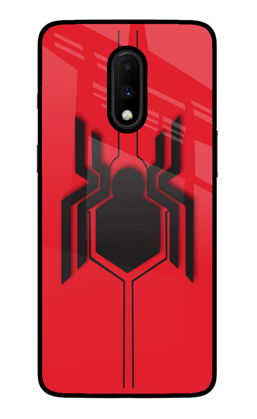Spider Oneplus 7 Back Cover, Glass case