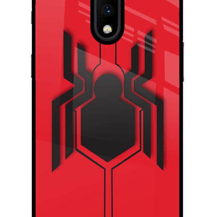 Spider Oneplus 7 Glass Case Back Cover by Casekaro