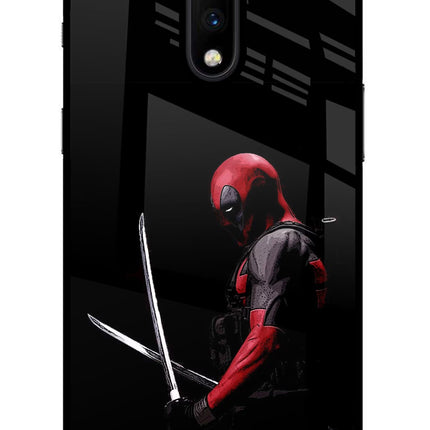 Deadpool Oneplus 7 Glass Case Back Cover by Casekaro