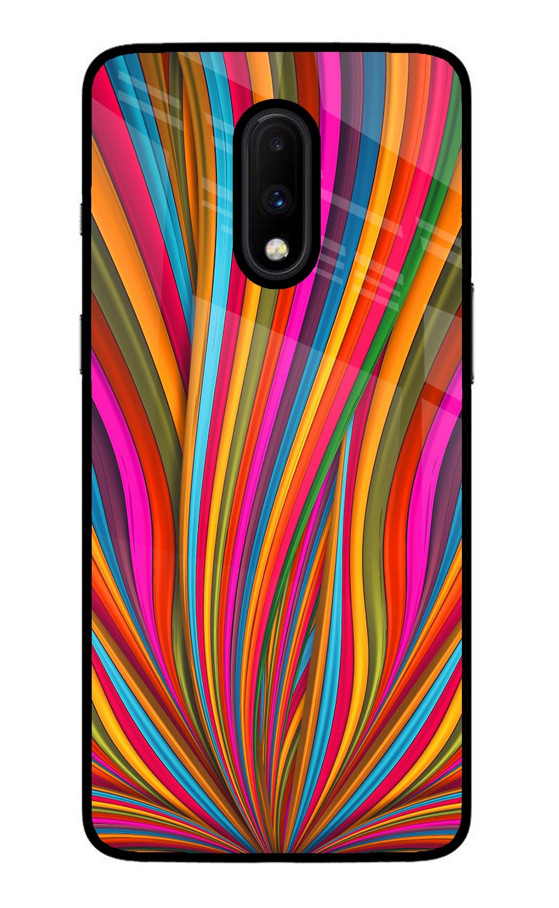 Trippy Wavy Oneplus 7 Glass Case