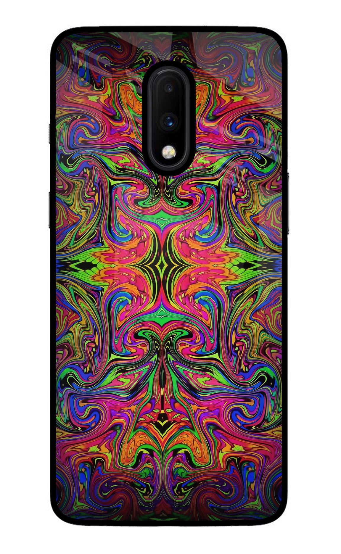 Psychedelic Art Oneplus 7 Glass Case