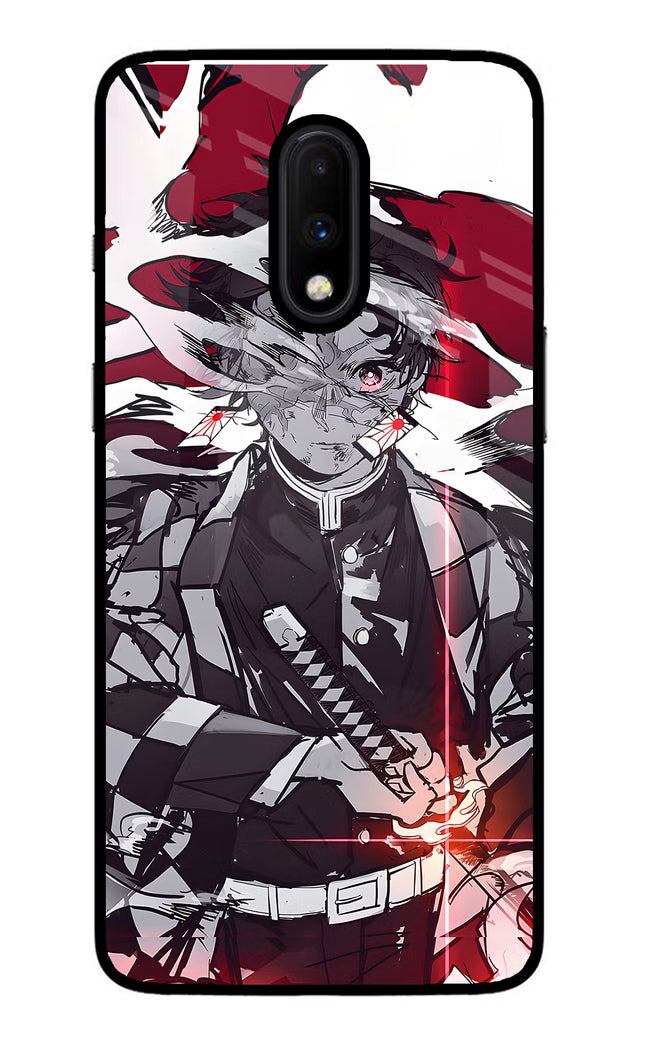 Demon Slayer Oneplus 7 Glass Case Back Cover by Casekaro