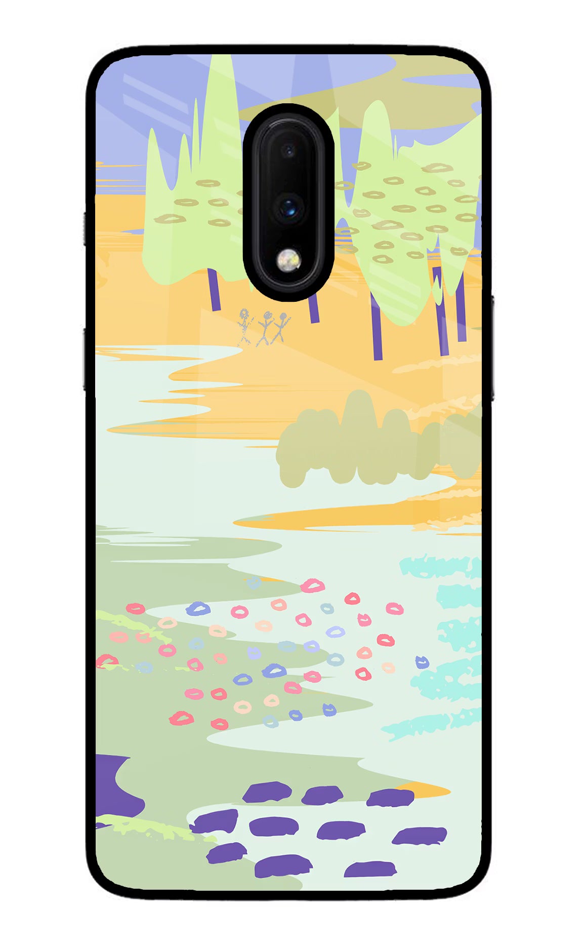 Scenery Oneplus 7 Glass Case Back Cover by Casekaro