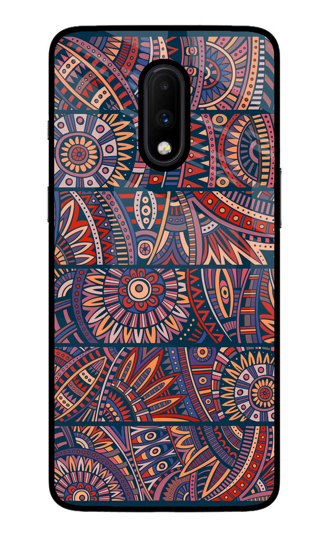 African Culture Design Oneplus 7 Glass Case Back Cover by Casekaro
