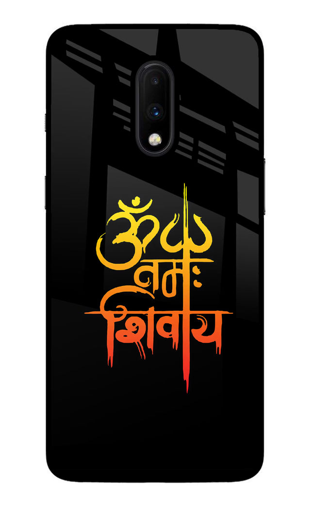 Om Namah Shivay Oneplus 7 Glass Case Back Cover by Casekaro