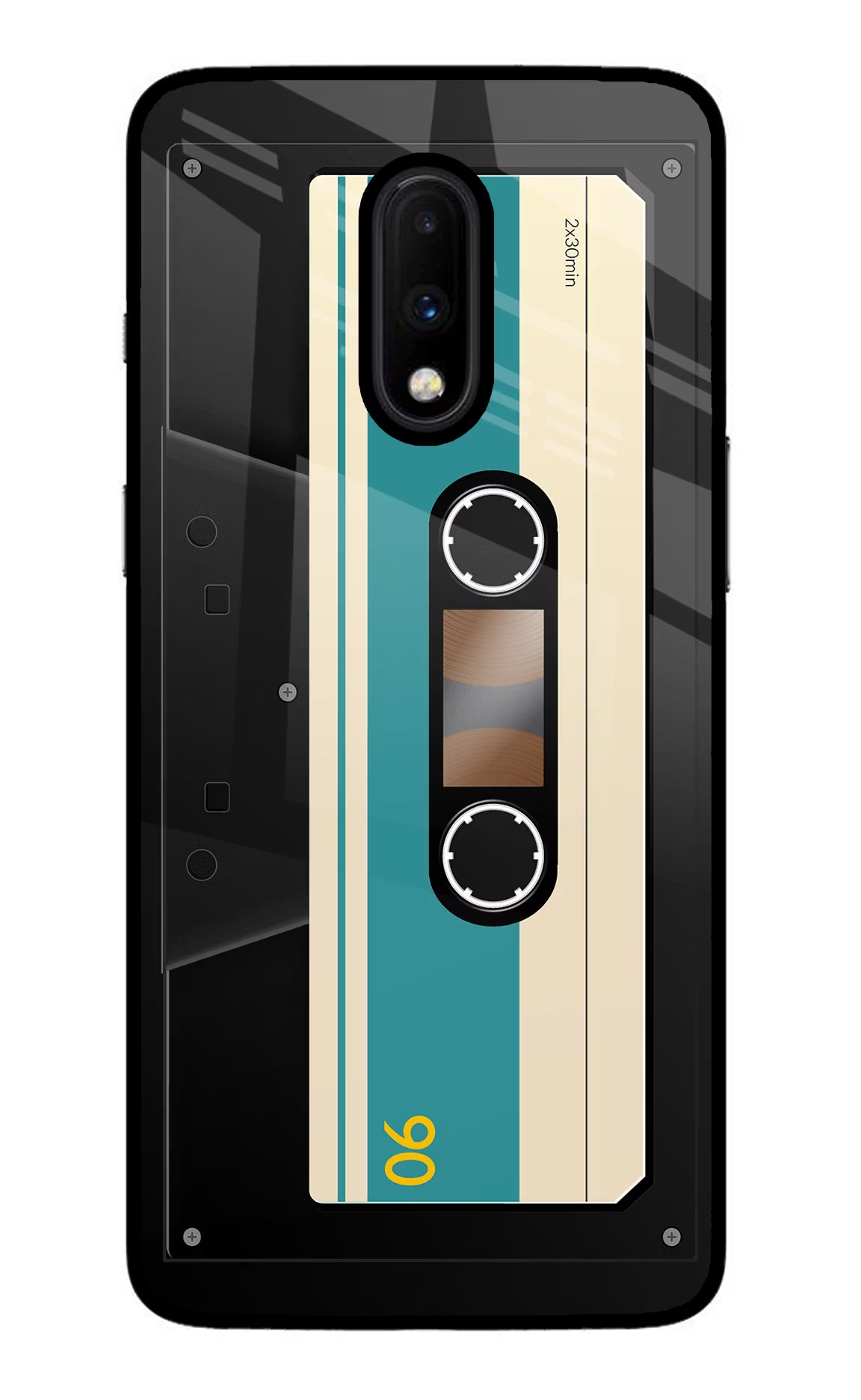 Cassette Oneplus 7 Glass Case Back Cover by Casekaro