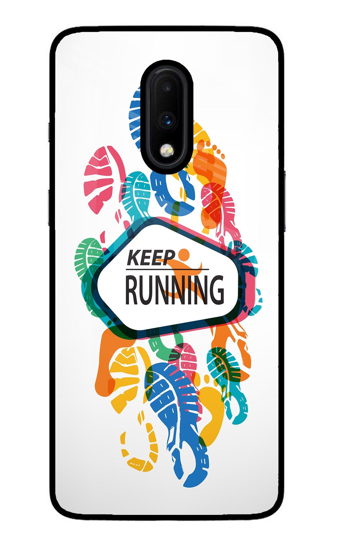 Keep Running Oneplus 7 Glass Case