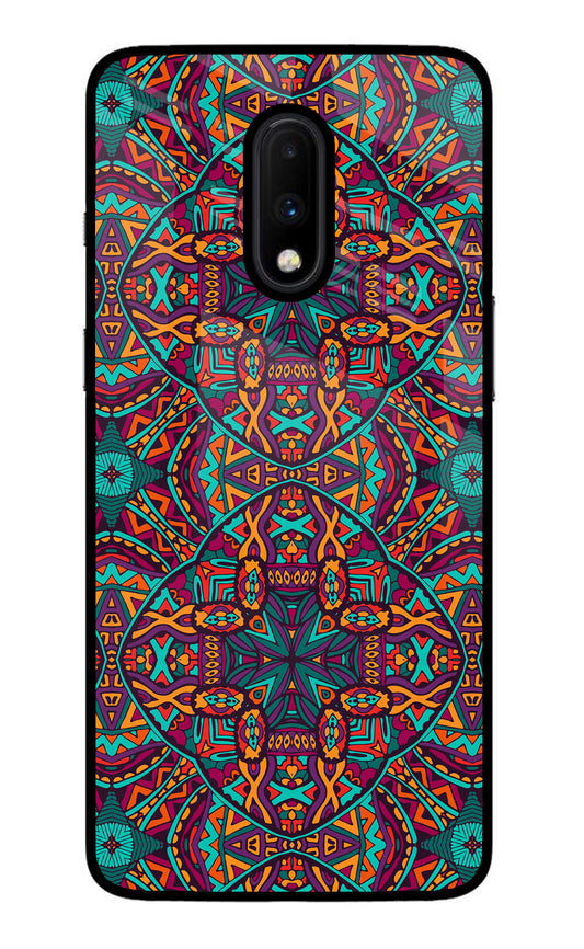 Colour Mandala Oneplus 7 Glass Case