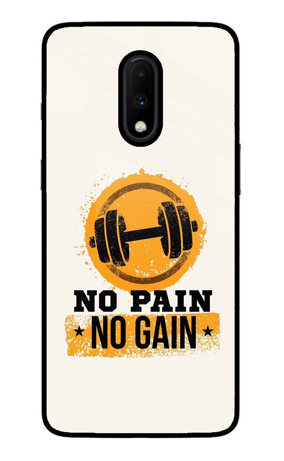 No Pain No Gain Oneplus 7 Glass Case