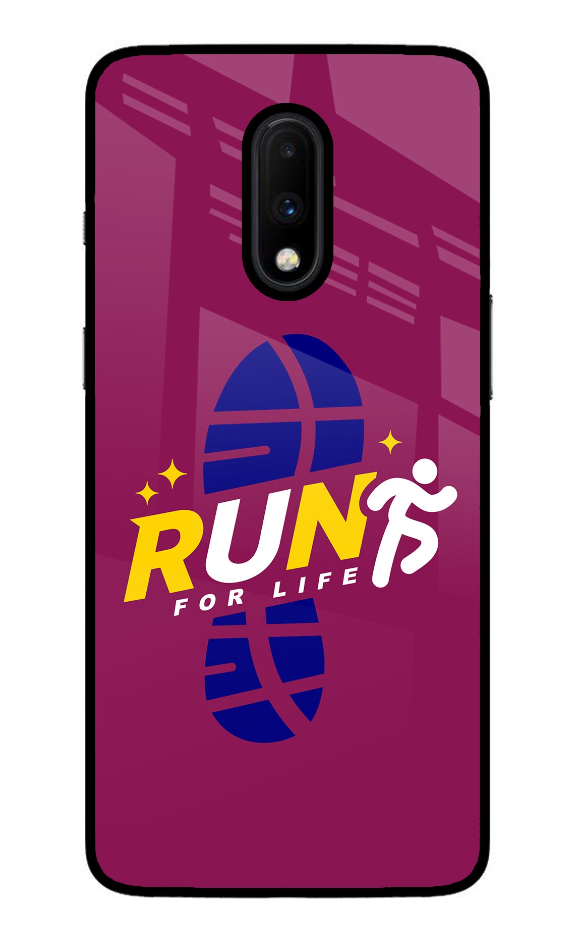 Run for Life Oneplus 7 Glass Case