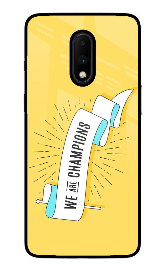 We are Champions Oneplus 7 Glass Case