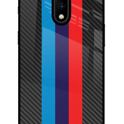 BMW Stripes Pattern Oneplus 7 Glass Case